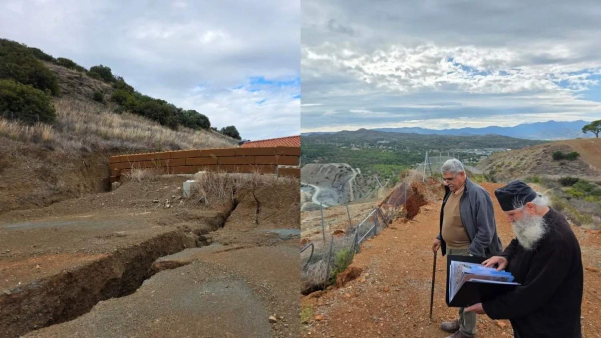 Larnaka'daki Stavrovuni Manastırı yakınında taş ocağı bölgesinde hâlâ istikrarsızlık belirtileri var