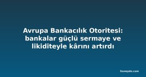 Avrupa Bankacılık Otoritesi: bankalar güçlü sermaye ve likiditeyle kârını artırdı