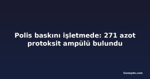 Polis baskını işletmede: 271 azot protoksit ampülü bulundu