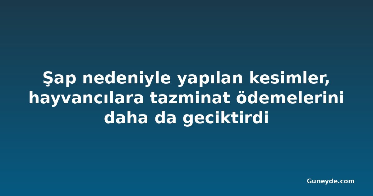Şap nedeniyle yapılan kesimler, hayvancılara tazminat ödemelerini daha da geciktirdi