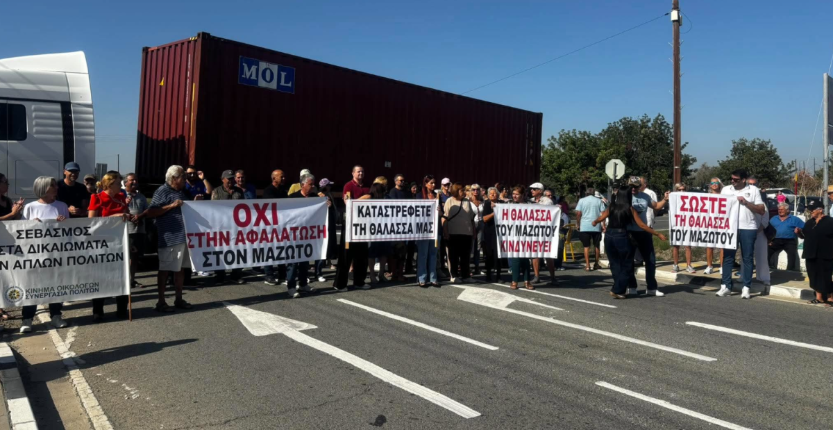 Mazotos köylüleri, tuzdan arındırma tesisine karşı eylemlerini büyütmeye hazır