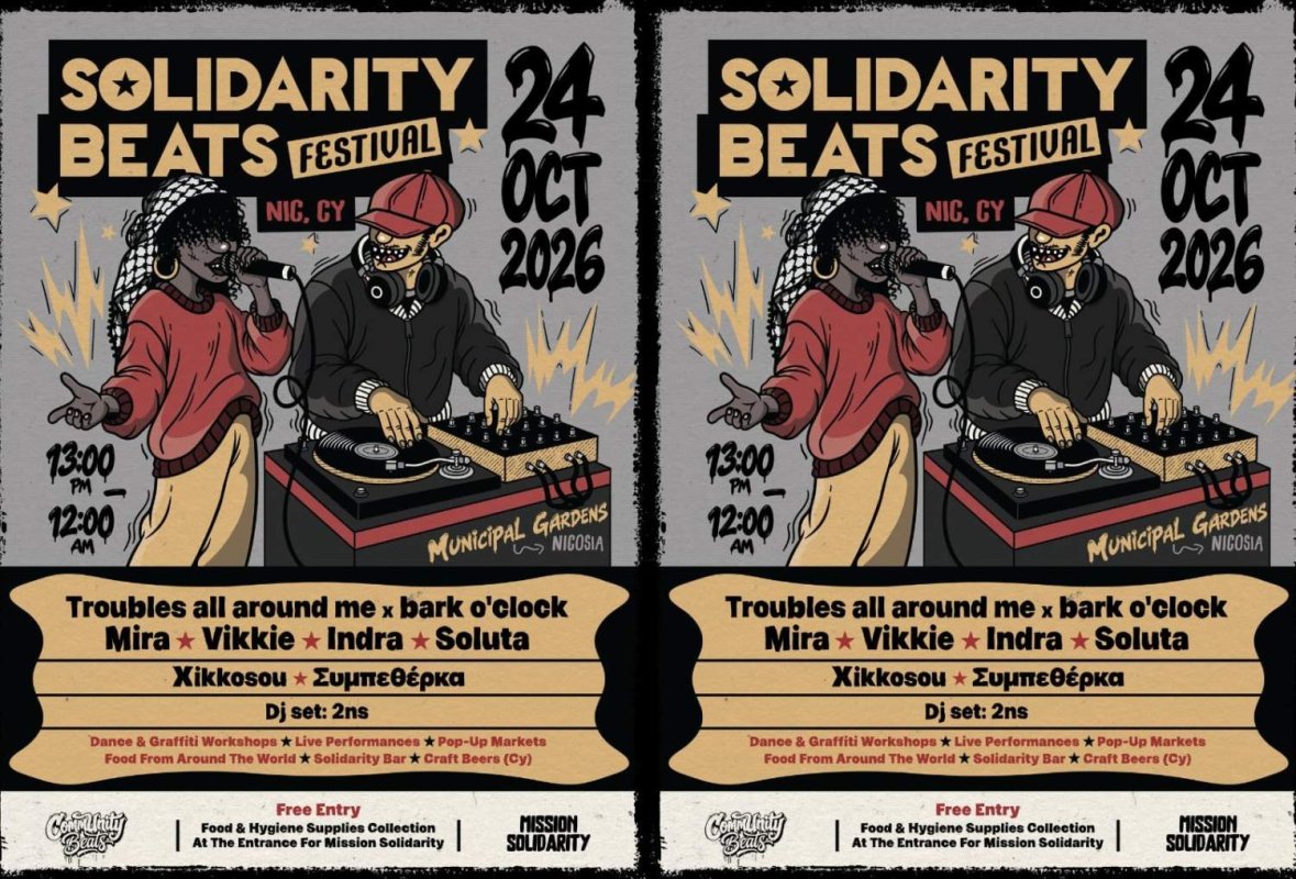 Lefkoşa'da 24 Ekim'de Solidarity Beats Festivali: Müzik, sokak kültürü ve dayanışma bir arada