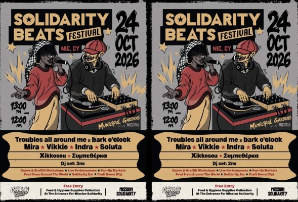 Lefkoşa'da 24 Ekim'de Solidarity Beats Festivali: Müzik, sokak kültürü ve dayanışma bir arada